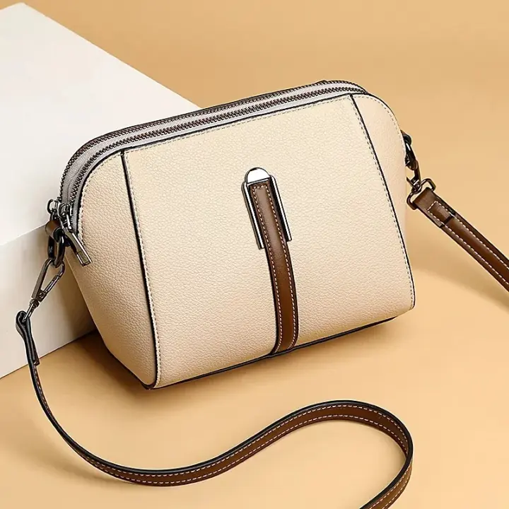 Bolso de Hombro Cruzado para Mujer Diseño Simple Bolsa de Mano Pequeña de Color Sólido Casual Bolso de Teléfono de Cuero PU - 1