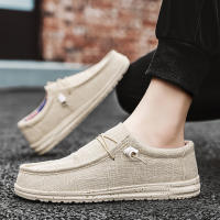 Zapatos informales de lona para hombre, mocasines sin cordones para conducir, planos, talla grande, a la moda - details 5