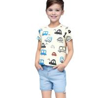 Camiseta de algodón con cuello redondo para niños, camiseta de manga corta para niños de 2 a 7 años, camisetas de verano para niños - details 1