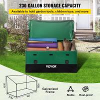Caja de Almacenamiento Portátil de 230 Galones Arcón de Almacenaje de Tela Lona PE para Jardín, Piscina, Patio 147 x 86 x 108 x 77 cm - details 3