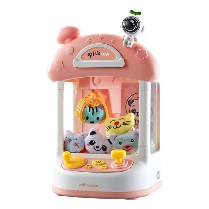 Mini grúa de juguete para niños, máquina de muñecas con dibujos animados de astronauta, juego de grúa con garra con música ligera, juguetes para niños, regalos - 1