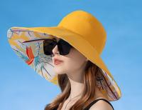 Elegante Sombrero de Playa de Doble Cara para Mujer Protección Solar Moda de Verano al Aire Libre - details 3