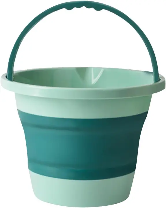Cubo plegable multifuncional de 10 l, cubo de pesca portátil para automóvil, cubo de limpieza del hogar, cubo plegable para exteriores - 1