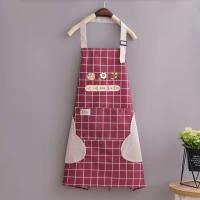 Nuevo delantal de cocina transpirable, bata de cocina resistente al desgaste de poliéster, Baberos para cocinar de estilo coreano para mujeres y niñas - details 3