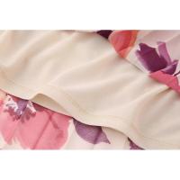 BUNO-Conjunto de dos piezas con estampado floral y manga larga para mujer, camisa informal con una hilera de botones y falda plisada de cintura alta - details 27