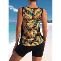 Novedad de verano, traje de baño de playa de dos piezas sexy y de moda con estampado de flores brillantes para mujer, S-6XL - details 6