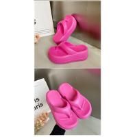 Chanclas de plataforma EVA para mujer, Sandalias de tacón cómodas, informales, para la playa, novedad de verano, 2023 - details 10