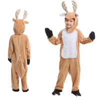 Disfraz de Cosplay de Reno para niños, traje de una pieza con sombrero, adecuado para actuaciones de escenario de Halloween y Navidad - details 1
