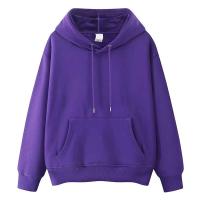 Nueva sudadera con capucha informal para hombre a la moda de otoño e invierno, 100% algodón, manga larga, corte holgado, color sólido, tinte liso - details 7