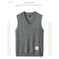 Chaleco De Punto Para Hombre Versátil Y Casual Con Cuello V Sin Mangas Cómodo Y Caliente De Color Sólido Para El Día a Día - details 2