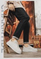 Zapatos Deportivos de Suela Gruesa para Hombres en Primavera Zapatillas Blancas de Cuero Transpirable Zapatos Casuales de Moda para el Hombre - details 9