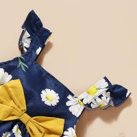 Conjunto de tesoro femenino, nuevo top estampado sin mangas para niños de verano + conjunto de diadema con pantalón corto de encaje de color sólido - details 15