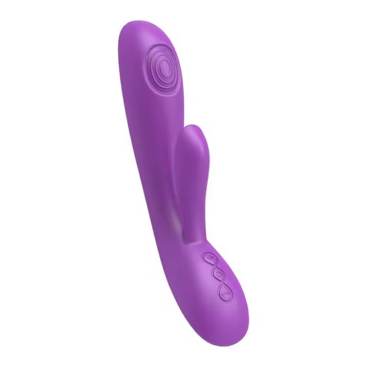 Vibrador de doble golpe de alta frecuencia para punto G femenino, masajeador para adultos transfronterizo Popular, vibradores de palo AV, estimulador de clítoris con succión de solapa, palo de masaje de doble cabeza - 1