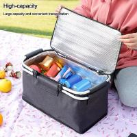 Cesta Picnic Térmica Plegable Premium Bolsa Aislante 72h Antiderrames Diseño Elegante para Acampar/Playa/Viajes Material Ecológico Impermeable y Multifuncional - details 8
