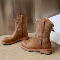 Botas de Vaquero Occidentales Retro Británicas Nuevas Botas Cortas para Mujeres Otoño 2025 - details 19