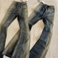 Pantalones vaqueros para hombre, fregona de suelo con gradiente lavado, tendencia informal, Vintage, nueva moda coreana, acampanados, 2023 - details 2