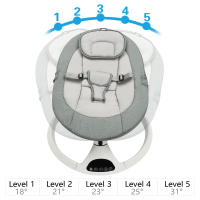 Cuna eléctrica con Bluetooth, mecedora con mando a distancia para bebés de 0 a 12 meses con rodamiento de 0 a 12 kg/0-26,46 lb con 5 amplitudes de columpio - details 6