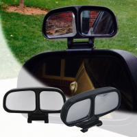 Espejo auxiliar para punto ciego de 2 piezas para automóvil, puede ser ajustable o fijo, espejo para automóvil instalado (izquierdo y derecho) (negro) - details 3