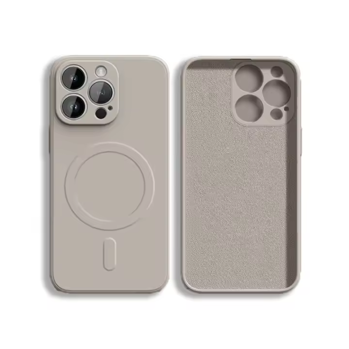 Funda de silicona líquida para carga inalámbrica Magsafe, accesorios magnéticos a prueba de golpes para iPhone 15 13 14 11 12 Pro Max Plus - 1