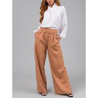 Pantalones sueltos de pierna recta para mujer, ropa de trabajo sencilla, cómodos, de cintura media, primavera y verano - details 2