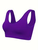 Conjunto De 7 Sujetadores Deportivos Sólidos Sin Costuras, Cómodos Y Transpirables, Lencería Y Ropa Interior Para Mujeres - details 13