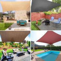 Toldo Vela de Sombra Rectangular, 95% de Protección UV, de Densidad para Patio, Jardín, Pérgola, Terraza Exterior, Color Arena - details 4