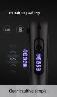 Kemei-cortadora de pelo eléctrica profesional para bebé, máquina de corte de pelo lavable con pantalla LED, bajo nivel de ruido, recargable - details 5