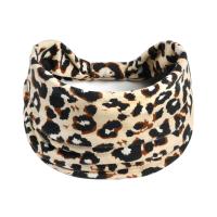 Diademas anchas para mujer, turbante anudado, diademas elásticas antideslizantes, envolturas para la cabeza bohemias, bufandas para el cabello de algodón para Yoga y entrenamiento de leopardo - details 16