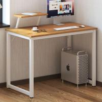 Mesa de ordenador de 100 cm, mesa de trabajo con estante, robusta y fácil de instalar, madera y metal, diseño moderno, estilo industrial - details 7