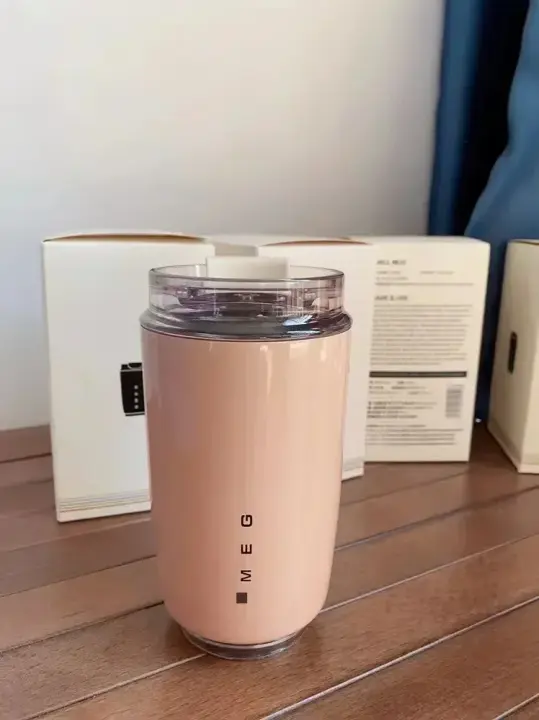 Taza Tumbler Termo de Acero Inoxidable Blanco Lechoso Botella de Agua Aislada para Viajes - 1