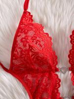 Body de Encaje Verde Esmeralda con Detalles Recortados y Bordes Festoneados – Body Sensual para Mujer, Mezcla Suave de Poliéster, Lavado a Mano, Ropa Romántica |   Diseño Elegante en Encaje con Bordados Festoneados - details 10