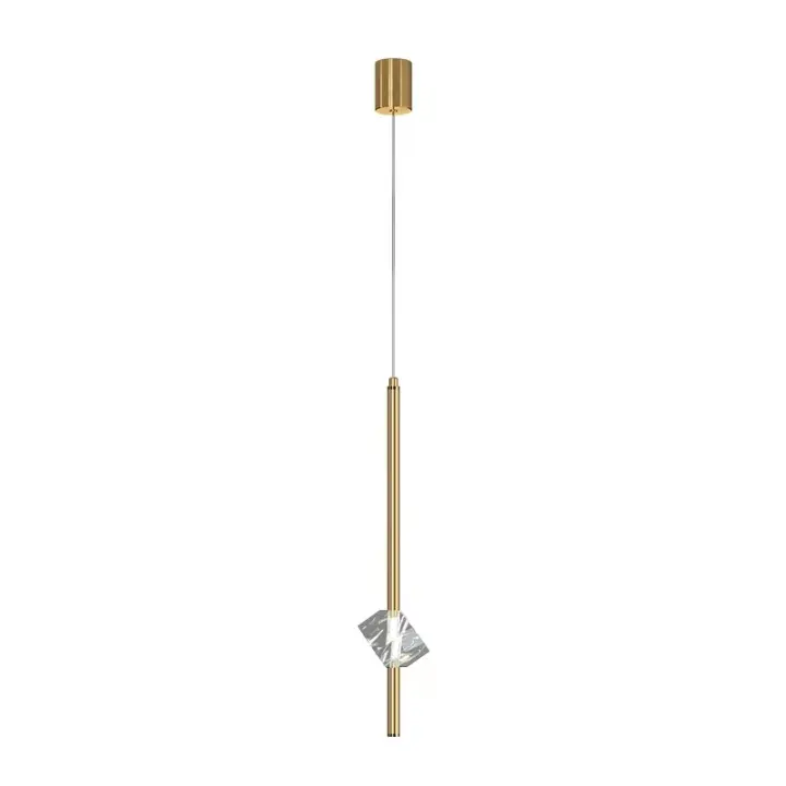 Lámpara LED moderna y minimalista de cristal de una sola cabeza, candelabro pequeño de cobre, dormitorio, cabecera, restaurante, bar, escritorio, Capitán chande - 1