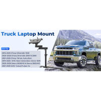 SPIRRELAB Soporte apto para Chevy Sierado, Tahoe, GMC Sierra 2019-2025, soporte de aluminio para tableta y portátil para camión, ventilador de refrigeración incorporado - details 0
