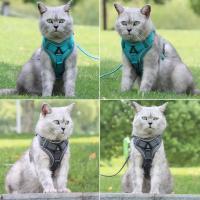 Arnés de tracción con rayas reflectantes para mascotas, antitirones conjunto de cuerda, Collar de perro, correa de pecho - details 5