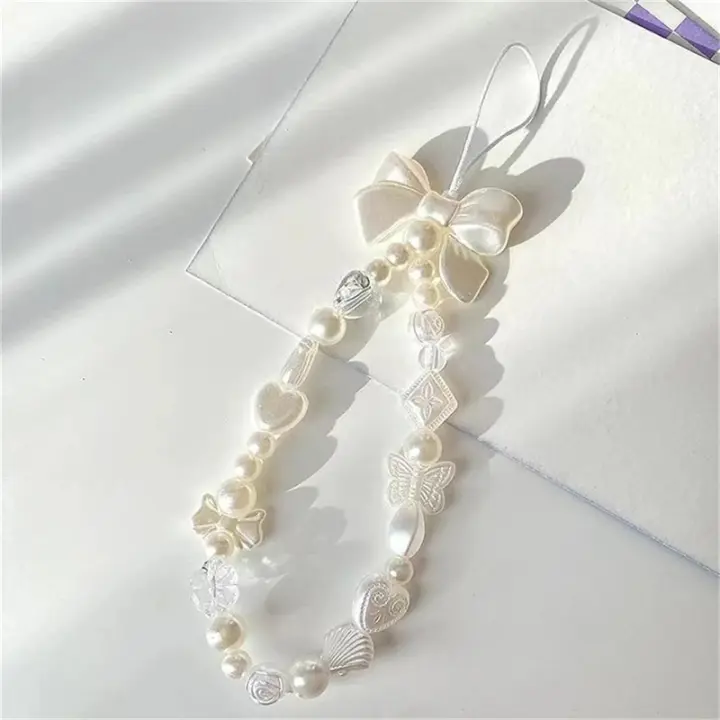 Encanto de Teléfono con Corazón Cordón de Teléfono con Lazo para Mujeres - 1
