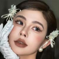1 par de pinzas para el pelo de novia con estilo coreano, cuentas de perlas blancas, horquilla para novia, tocado de boda con borlas hecho a mano, accesorios para novia - details 12