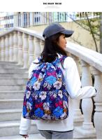 Mochila versátil de nailon con cordón para mujer, bolsa de deportes al aire libre, bolsa de cambio de gran capacidad, mochila de viaje ligera - details 5