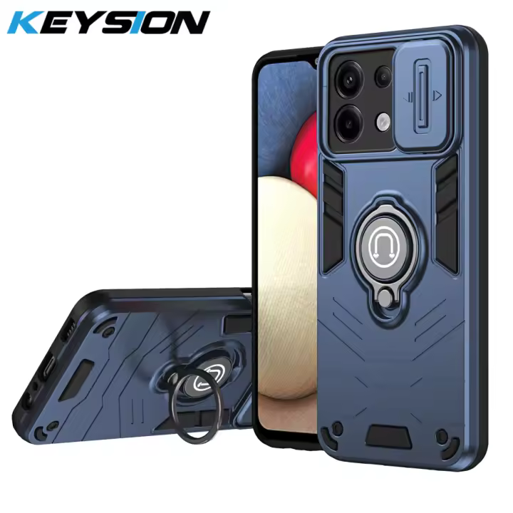 KEYSION Funda Antigolpes Redmi Note 13 Pro, 5G, 13, 4G, Anillo Protector Deslizante para Cámara, para Xiaomi POCO M6 X6 Pro 5G - 1