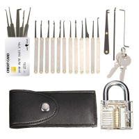Juego de cerradura de acero inoxidable con candado transparente y kit de entrenamiento para principiantes y cerrajeros - details 2