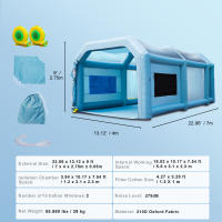 Cabina de pintura inflable SucceBuy, cabina de pintura inflable. Equipado con potentes sopladores y sistema de filtro de aire. - details 8