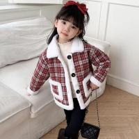 Abrigo de Velvet para Niñas en Invierno Cálido, Elegante, Cuello Abrizado, Abrigo Exterior para Niñas - details 7