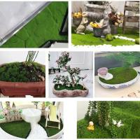 Plantas DIY, césped falso, hojas simuladas realistas de larga duración, verde, 50x50cm, alfombra de musgo artificial, jardín - details 17