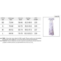 Pausa para el café Vestido floral de verano con suave viento francés, hombro de una palabra con cuello en V Un vestido de péndulo JY25242 - details 1