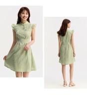 Vestido Semir para mujer, mangas cortas con cierre de botón, novedad de verano en 2025, minifalda con textura fresca - details 3