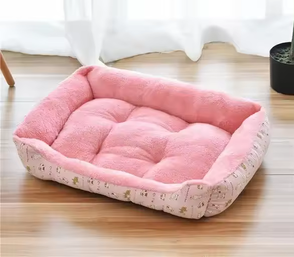 Cama de Hueso Cálida para Mascotas Almohada de Kennel de Algodón Lavable para Perros y Gatos - 1