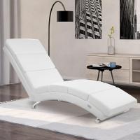 Chaise Longue Tumbona XXL London 186x89x55cm Sillón Ergonómico de Salón Oficina 180Kg Cuero Sintético Blanco - details 7