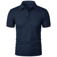 Ropa deportiva para correr para hombre, poste de pie de manga corta de alta elasticidad de verano, suéter básico de punto fino - details 55