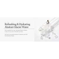 refreshing & hydrating alaskan glacier water, cool skin, plumping moisture