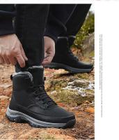 Nuevas zapatillas de deporte de cuero impermeables para la nieve de invierno, botas de senderismo al aire libre muy cálidas para hombres, zapatos de trabajo talla 39-48 - details 14