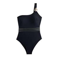 Traje de baño de una pieza acolchado vintage para mujer, elástico de corte alto con control de barriga, traje de baño con cuello cuadrado - details 28